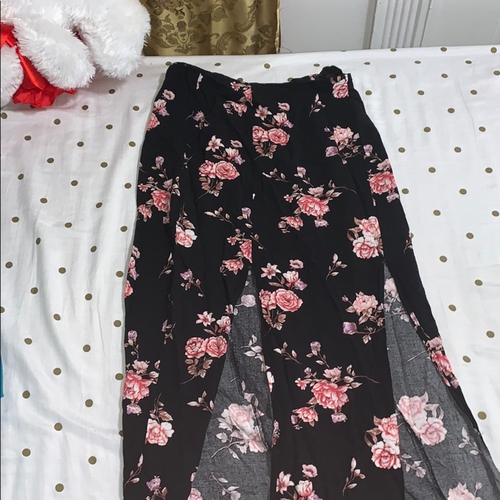 Forever 21 floral skirt with openings in the front
